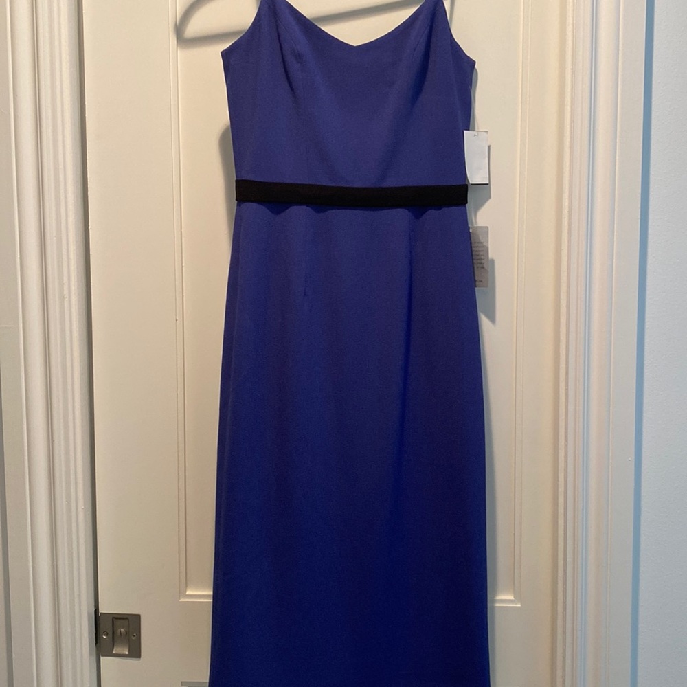 Dress the population blue midi dress